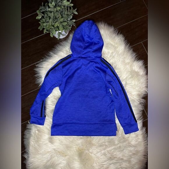 Adidas heathered blue hoodie sz 7 - Picture 4 of 4